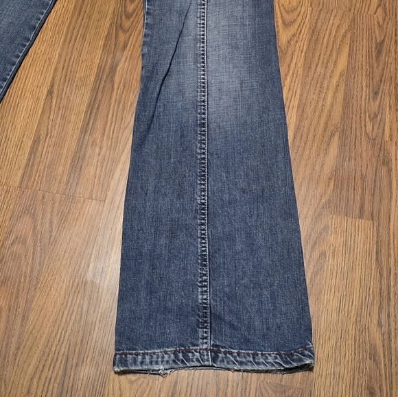 Diesel Womens Vintage Mid-Rise Pin Tuck Flare Jeans Size 30 Y2K Paneled Workwear - Picture 2 of 14